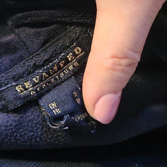 Revamped velour hoodie zip up sz S - Picture 5 of 5